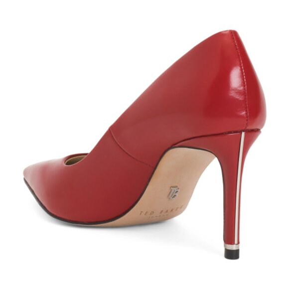 TED BAKER Leather Charlotte Pumps - Red - Picture 2 of 3